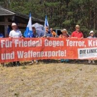 Protest by Die Linke. (Photo via Dei Linke/Mecklenburg-Vorpommern)