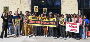 | May 18th Protesters in Philadelphia holding up Emory Douglas art | MR Online