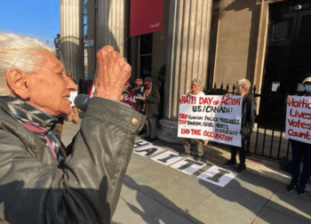 | Selma James at a May 18th Protest in London organized by Global Womens Strike | MR Online