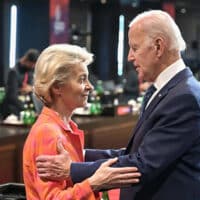 EU Commission President Ursula von der Leyen meeting US President Joe Biden last year, at the G20 summit in Bali. Photo: European Commission/File photo.