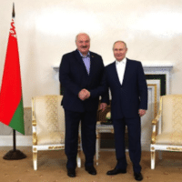 Russian President Vladimir Putin (R) met Belarus President Alexander Lukashenko, St. Petersburg, July 23, 2023