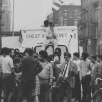 After commandeering a chest x-ray unit in New York City, the Young Lords named it after 19th-century Afro-Puerto Rican physician and abolitionist Ramón Emeterio Betances. (Image Credit: Hiram Maristany. X-Ray Truck II. 1970.)