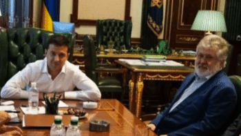 Ihor Kholomoisky with Zelensky at Ukraines presidential palace Source raamopruslandni