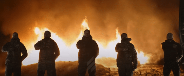 Ukraines 3rd Separate Assault Brigade fighters perform a fireside fascist salute in a video announcing their re formation