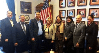 | MRS leader Ana Margarita Vijil 3rd from right lobbying Ileana Ros Lehtinen center notorious right wing US Congress member for coercive measures against Nicaraguas government in 2016 Source tortillaconsalcom | MR Online