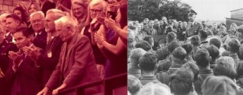  | Parliamentarians gave a standing ovation to Yaroslav Hunka a former member of the 14th Waffen Grenadier Division of the SS the military wing of the Nazi Party during Ukrainian President Volodymyr Zelenskys visit to Ottawa Photo courtesy CBC News  SS chief Heinrich Himmler addresses a group of Waffen SS soldiers in the eastern territories 1942 US Holocaust Memorial Museum | MR Online