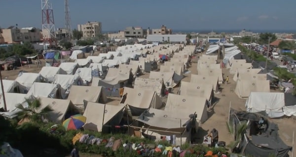  | A tent city in Khan Younis Gaza for Palestinians forced to flee the northern areas of the besieged strip | MR Online