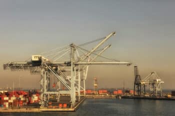 | The cranes wait for a shipwhen it arrives it will be loadedunloaded in short order with port layovers as short as a day or two Port of Long Beach California Photo Robert Gumpert 19 Nov 08 | MR Online