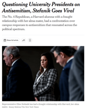 | Annie Karni New York Times 2723 That Ms Stefanik emerged as the voice of reason in the hearing was a sobering thought for many of her detractors | MR Online