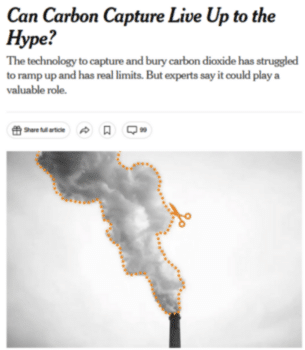 | To back up the idea that carbon capture is a valuable tool the New York Times 12623 links to a study whose headline calls it Too Little Too Late Too Slow | MR Online