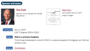 | Rick Scott promoter of the Venezuelan Contracting Restriction Act 2019 S 1151 | MR Online