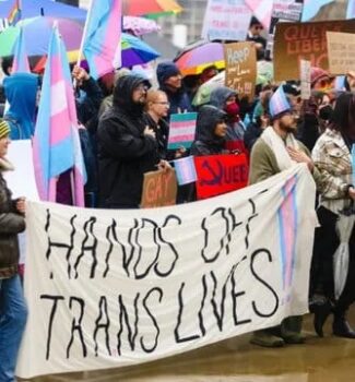 | Trans rights supporters rally at the Utah State Capitol in Salt Lake City Jan 25 Photo Nuanua Collective | MR Online