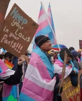 | Trans rights supporters rally at the Utah State Capitol in Salt Lake City Jan 25 Photo Nuanua Collective | MR Online