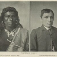 Tom Torlino a Navajo student at the Carlisle Indian School Before 1882 and After 1885. Image from Carlisle Indian School Digital Resource Center This work is licensed under a Creative Commons Attribution-NonCommercial-ShareAlike 4.0 International License