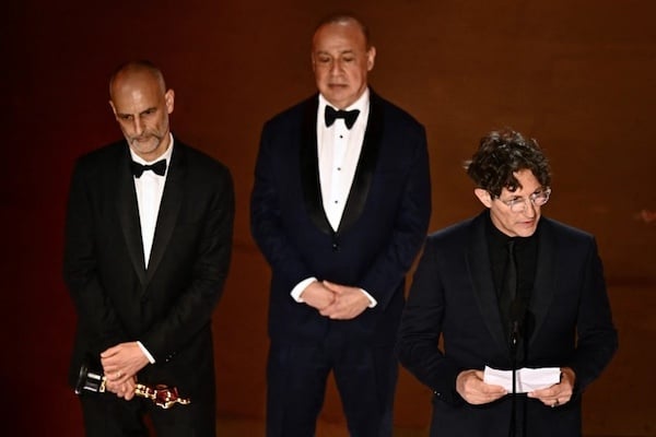 MR Online | Filmmaker Jonathan Glazer who won the Oscar for Best International Feature Film for The Zone of Interest delivers his acceptance speech at the 2024 Academy Awards Photo by Rich PolkVarietyGetty Images | MR Online