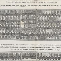 Stowage of the British slave ship Brookes under the regulated slave trade act of 1788