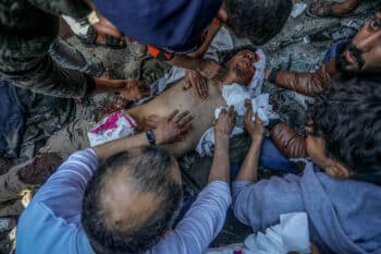 | Palestinians at the site of an Israeli airstrike in Rafah in the southern Gaza Strip February 24 2024 Abed Rahim KhatibFlash90 | MR Online