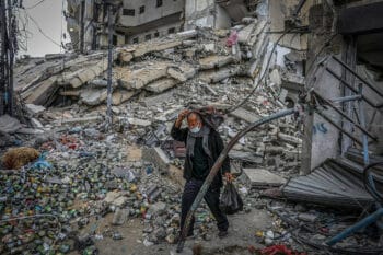 | Palestinians at the site of a building destroyed by an Israeli airstrike in Rafah in the southern Gaza Strip March 18 2024 Abed Rahim KhatibFlash90 | MR Online