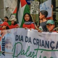 Rallies for Palestinian Children's Day were held across Brazil, including in São Paulo. Photo: Priscila Ramos