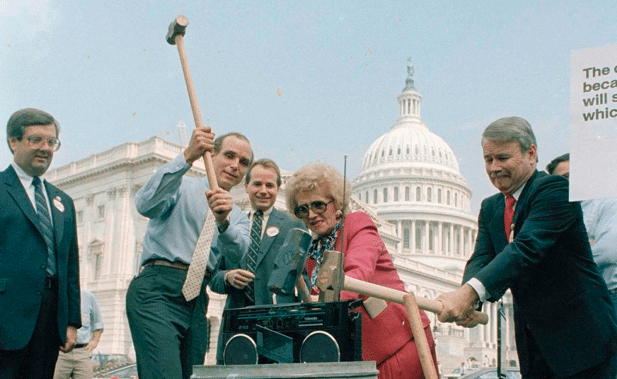 | US Congressmen breaking the evil Toshiba boombox Time to contain Japan | MR Online