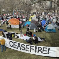 MCGILL UNIVERSITY STUDENT ENCAMPMENT, APRIL 27, 2024. (PHOTO: ELLEN GABRIEL/TWITTER)