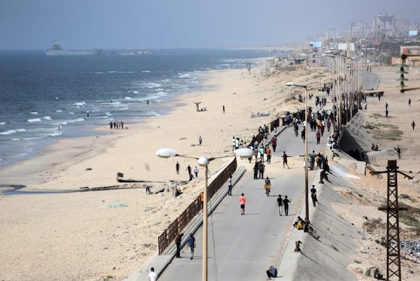  | A SHIP TRANSPORTING INTERNATIONAL HUMANITARIAN AID IS MOORED AT THE US BUILT TRIDENT PIER NEAR NUSEIRAT IN THE CENTRAL GAZA STRIP ON MAY 21 2024 PHOTO STRINGERAPA IMAGES | MR Online