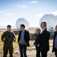 Prime Minister Justin Trudeau welcomes NATO Secretary General Jens Stoltenberg to Nunavut in the summer of 2022. It was the first time that a NATO secretary general had visited Canada’s Arctic. Photo courtesy Jens Stoltenberg/X.