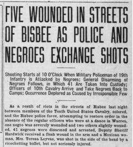 | Bisbee Daily Review a white newspaper July 4 1919 | MR Online