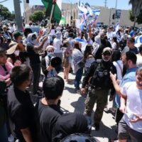 Palestine land sale protest.