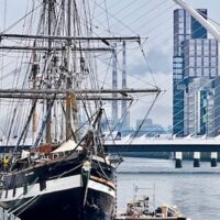 Jeanie Johnston, moored off Custom House Quay, Dublin © kultur.work