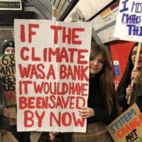 School students striking for climate justice, Westminster, February 2019. Photo: Facebook/Nottingham People’s Assembly