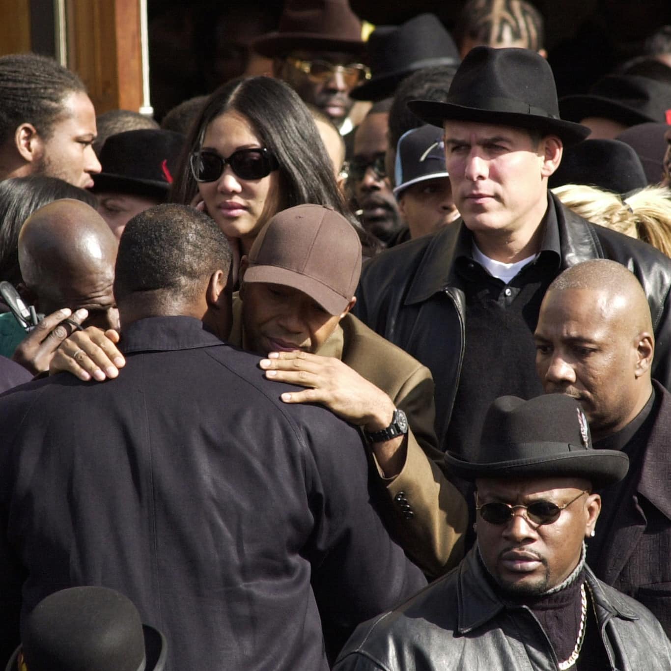 | Lyor Cohen center right is pictured at a funeral for slain rapper Jam Master Jay in Queens New York Ed Bailey | AP | MR Online