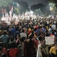 Thousands gathered for a night vigil in Delhi to demand safe spaces for women and justice. Photo: CPI(M)