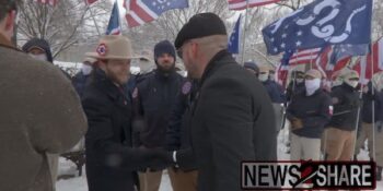 | Members of the New Columbia Movement shake hands with the leader of Patriot Front at an anti choice rally in DC | MR Online