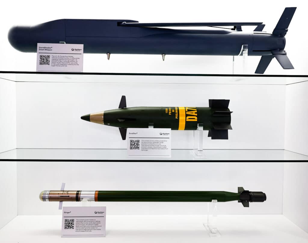 | An array of Raytheon armaments on display at the Paris Air Show Le Bourget France June 22 2023 Thomas Arnoux | AP | MR Online