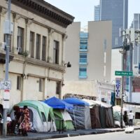 An encampment in Los Angeles