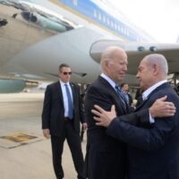  | PRIME MINISTER BENJAMIN NETANYAHU WELCOMING US PRESIDENT JOE BIDEN AT BEN GURION INTERNATIONAL AIRPORT OCTOBER 18 2023 PHOTO AVI OHAYON GPO | MR Online