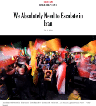 | Bully regimes respond to the stick Bret Stephens New York Times 10124 declaredciting the fact that Iran was reluctant to make a nuclear deal with the United States after the United States unilaterally abrogated the last deal | MR Online