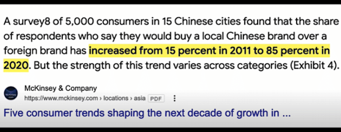 | McKinsey survey Chinese people increasingly prefer Chinese products Source mediumcom | MR Online