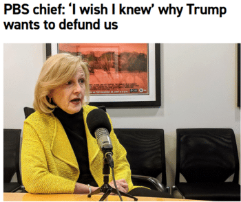 | If you run a journalistic outfit like PBS president Paula Kerger Politico 32719 and dont know why Trump doesnt like you you probably arent doing your job very well | MR Online