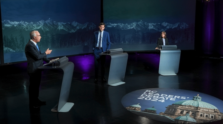 | BC leaders at the election debate Photo via CTV | MR Online