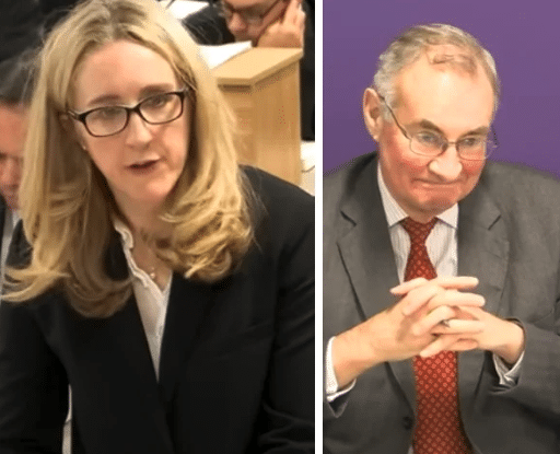 | Left Francesca Whitelaw KC counsel assisting Hughes asked Asman about Yulia Skripals hospital evidenceclick to watch from Minute 20127 Right Hughes interrupting the witness to dismiss Skripals evidence from Min 20323 On Hughess order Asmans face was not transmitted during his testimony and the audio record was delayed by ten minutes before broadcast | MR Online