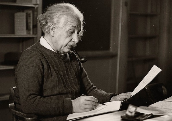 MR Online | Albert Einstein in his office at Princeton University New Jersey 1942 Photo by Roman VishniacMagnes Collection of Jewish Art and LifeFlickr | MR Online