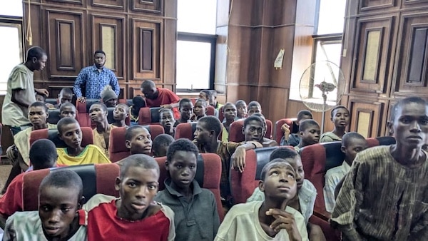 MR Online | Children being arraigned in Nigerian courtroom Nov 1 | MR Online