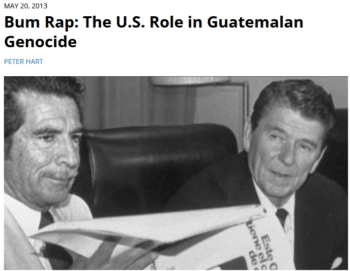 Peter Hart FAIRorg 52013 If accountability for genocide is an important value then it would stand to reason that US media would pay some attention to a genocide that our own government facilitated