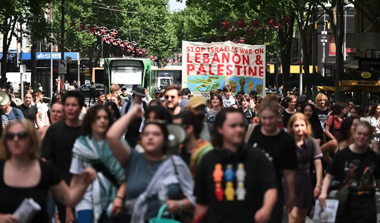 | Protesters at the School Strike for Palestine Melbourne November 26 2024 Joel CarrettAAP | MR Online