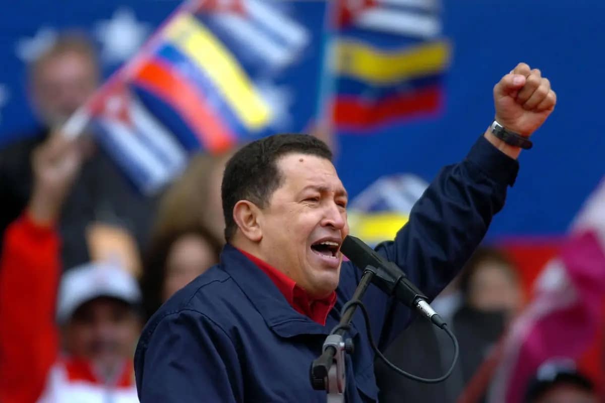 | Hugo Chávez in Mar del Plata Argentina in December 2005 when he symbolically declared the FTAAs death AFP | MR Online