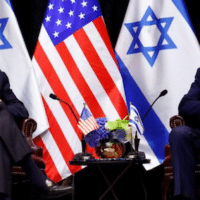 Joe Biden and Benjamin Netanyahu in Tel Aviv, Israel, October 18, 2023. REUTERS/Evelyn Hockstein/File Photo