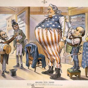 MR Online | Tailor President McKinley measures an obese Uncle Sam for larger clothing while Anti Expansionists like Joseph Pulitzer unsuccessfully offer Sam a weight loss elixir As the nation increased its imperialistic presence and mission many like Pulitzer worried that America would grow too big for its own good John S Pughe Declined With Thanks in Puck September 5 1900 Wikimedia | MR Online