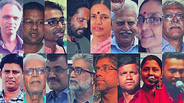 | The 16 arrested in connection with the Elgar Parishad case Photo The Wire | MR Online